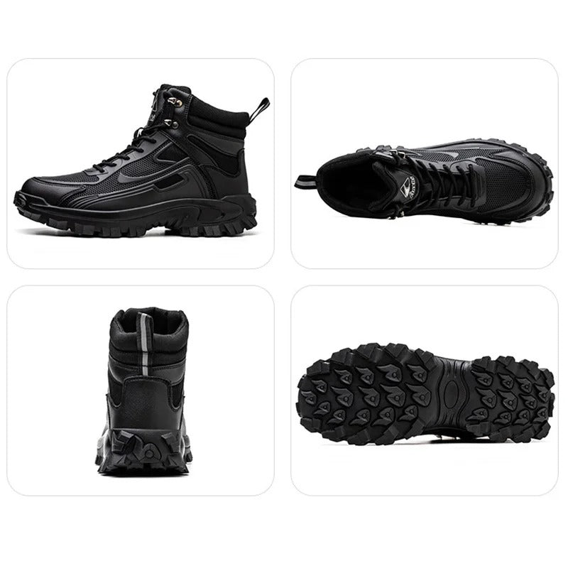 S3 Stivali in pelle di alta qualità, scarpe antinfortunistiche da uomo, puntale in acciaio, impermeabili, antiforatura.