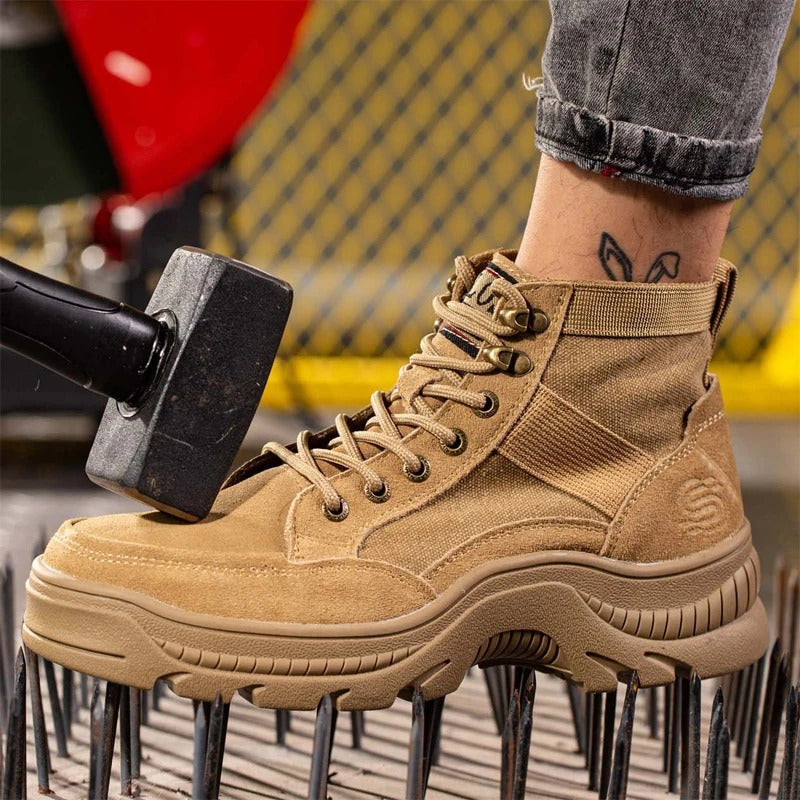 Stivali antinfortunistici, scarpe con punta in acciaio, scarpe da lavoro anti-sfondamento e anti-perforazione, stivali tattici militari per uomo e donna
