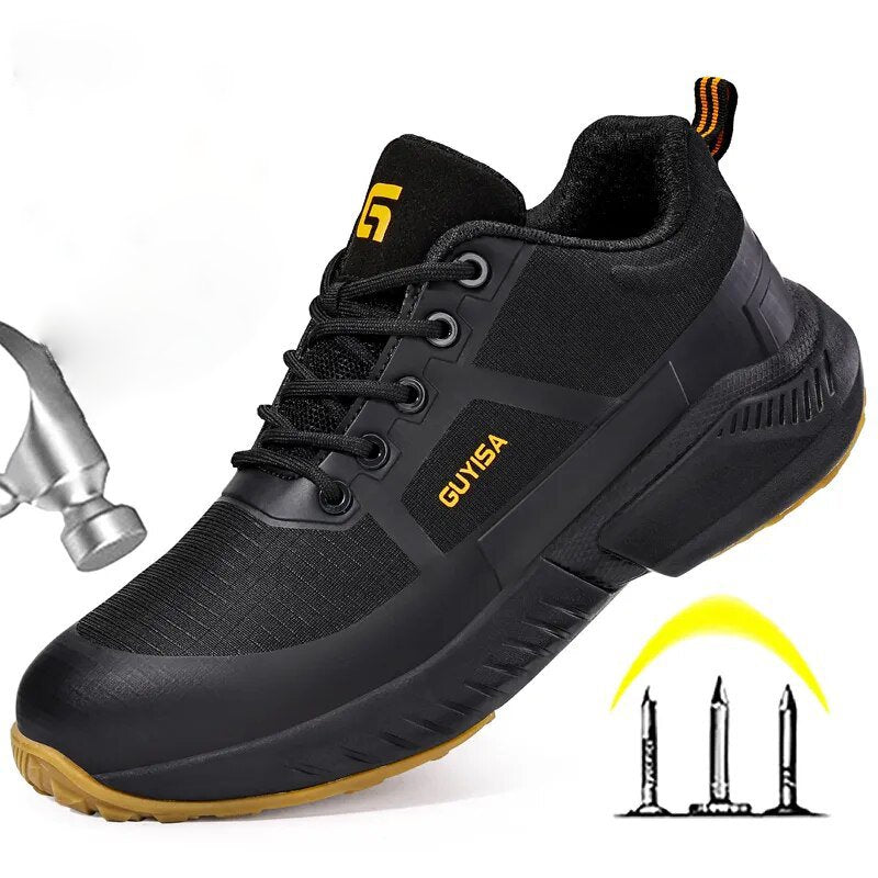 Scarpe da elettricista da uomo, punta in acciaio, intersuola in Kevlar, antiperforazione con isolamento 10KV