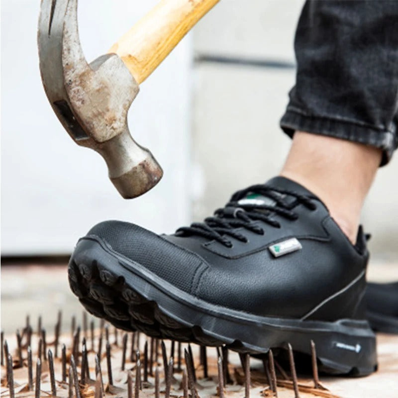 Scarpe antinfortunistiche impermeabili leggere da uomo, scarpe da lavoro con punta in acciaio, scarpe da ginnastica da costruzione anti-sfondamento, scarpe casual